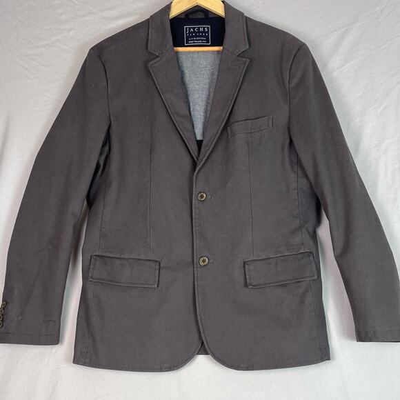Jachs 310 Bleeker Twill Blazer Mens Medium Charcoal Grey Business Casual Preppy - Picture 2 of 11